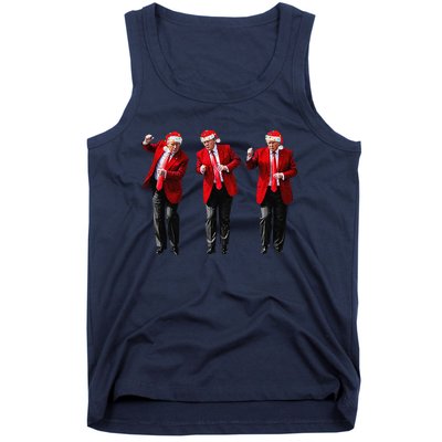 Christmas Donald Trump President 2024 Dancing Funny Santa Tank Top