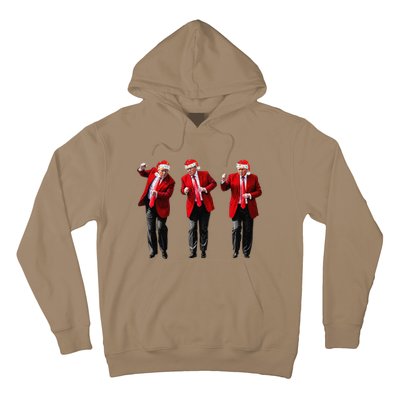 Christmas Donald Trump President 2024 Dancing Funny Santa Hoodie