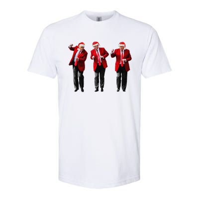 Christmas Donald Trump President 2024 Dancing Funny Santa Softstyle CVC T-Shirt