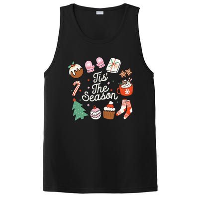 Christmas Doodles Tis The Season Retro Holiday Cookies Tree PosiCharge Competitor Tank