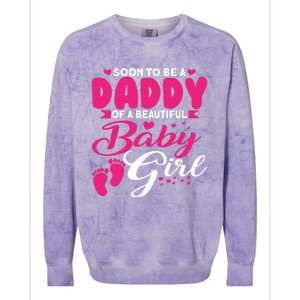 Cute Dad To Be Soon To Be A Daddy Gift Colorblast Crewneck Sweatshirt