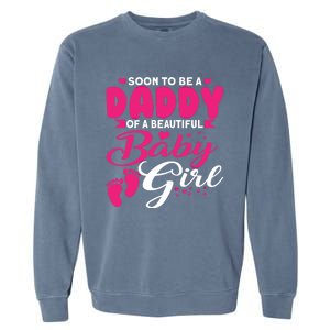 Cute Dad To Be Soon To Be A Daddy Gift Garment-Dyed Sweatshirt