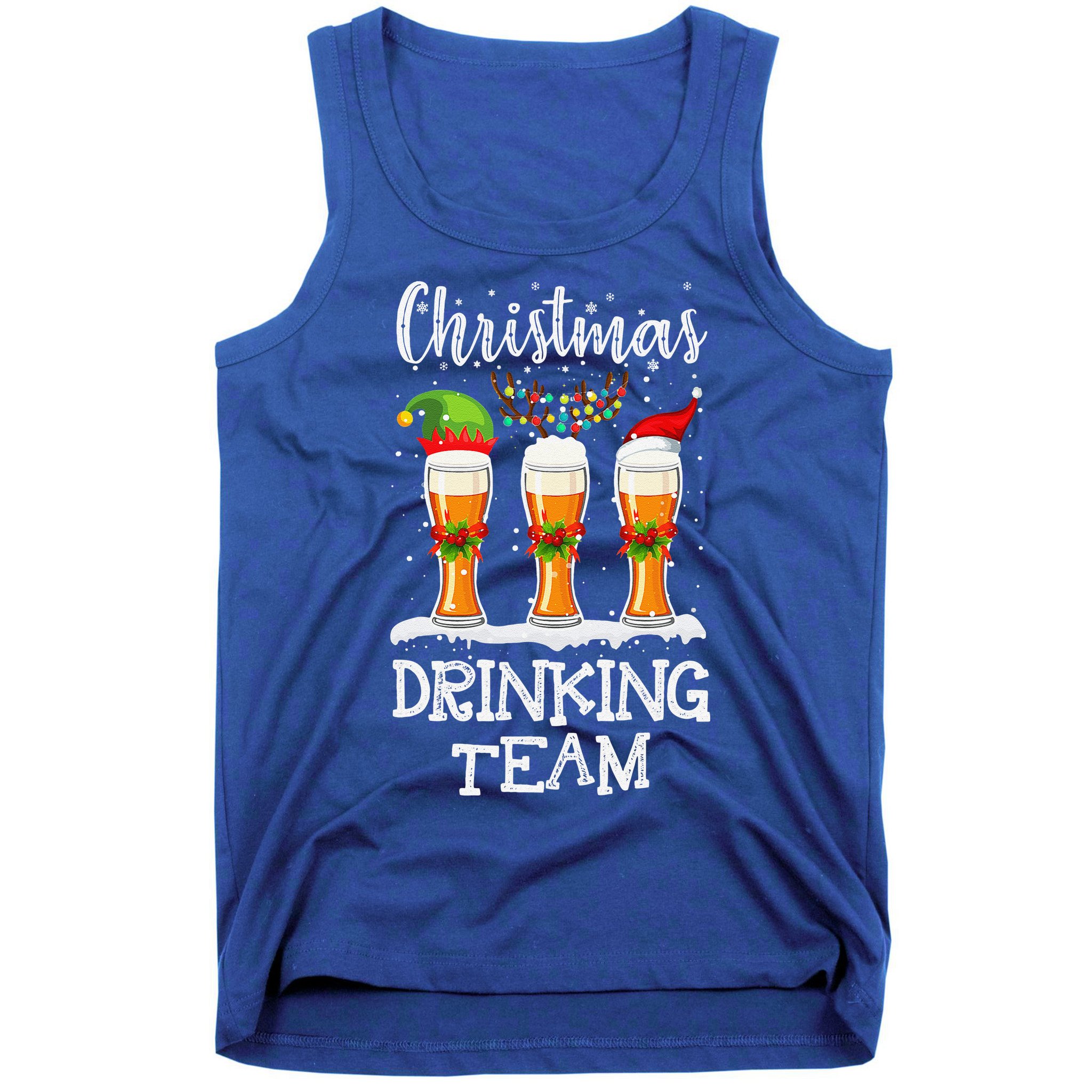 Christmas Drinking Team Holiday Season Xmas Beer Lover Tank Top