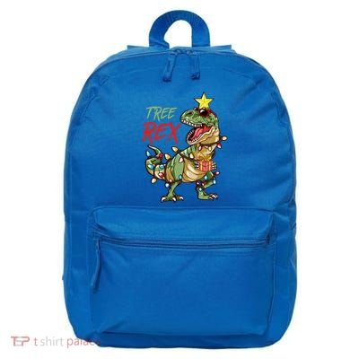 Christmas Dinosaur Tree Rex Lights Trex Xmas Gifts 16 in Basic Backpack