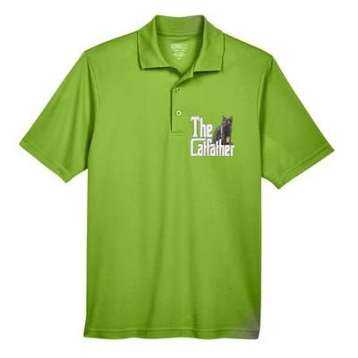 Cat Dad The Catfather Crazy Cat Father Kitty Daddy Men's Origin Performance Pique Polo