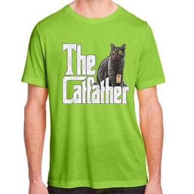 Cat Dad The Catfather Crazy Cat Father Kitty Daddy Adult ChromaSoft Performance T-Shirt