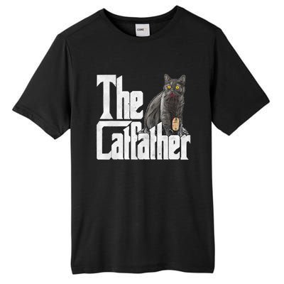 Cat Dad The Catfather Crazy Cat Father Kitty Daddy Tall Fusion ChromaSoft Performance T-Shirt