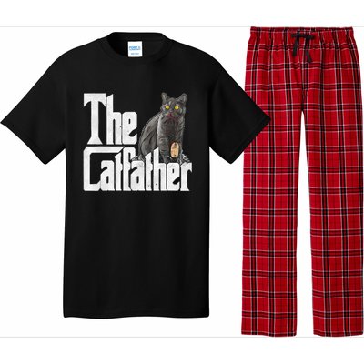 Cat Dad The Catfather Crazy Cat Father Kitty Daddy Pajama Set