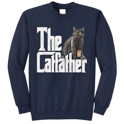 Cat Dad The Catfather Crazy Cat Father Kitty Daddy Sweatshirt