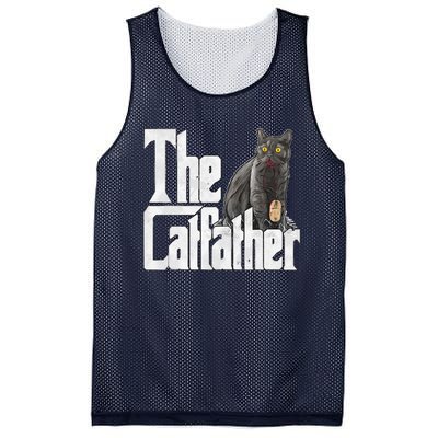 Cat Dad The Catfather Crazy Cat Father Kitty Daddy Mesh Reversible Basketball Jersey Tank