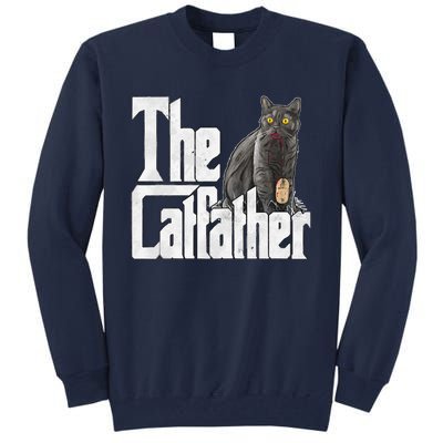 Cat Dad The Catfather Crazy Cat Father Kitty Daddy Tall Sweatshirt