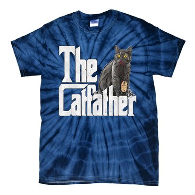 Cat Dad The Catfather Crazy Cat Father Kitty Daddy Tie-Dye T-Shirt