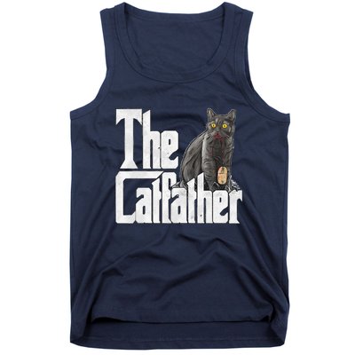 Cat Dad The Catfather Crazy Cat Father Kitty Daddy Tank Top