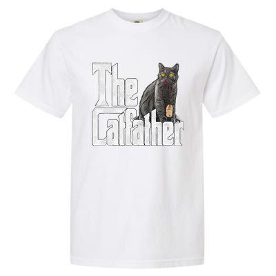 Cat Dad The Catfather Crazy Cat Father Kitty Daddy Garment-Dyed Heavyweight T-Shirt