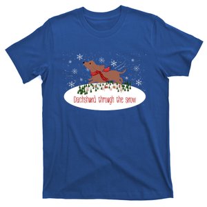 Christmas Dachshund Through The Snow Village Meaningful Gift T-Shirt