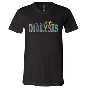 CCHT Dialysis Technician Hemodialysis Funny Kidney Dialysis V-Neck T-Shirt