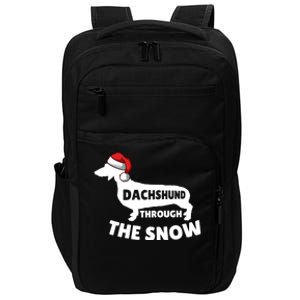 Christmas Dashing Through The Snow Dachshund Gift Cute Gift Impact Tech Backpack