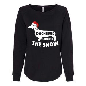 Christmas Dashing Through The Snow Dachshund Gift Cute Gift Womens California Wash Sweatshirt