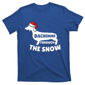 Christmas Dashing Through The Snow Dachshund Gift Cute Gift T-Shirt