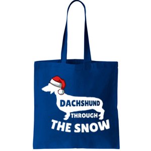 Christmas Dashing Through The Snow Dachshund Gift Cute Gift Tote Bag