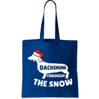 Christmas Dashing Through The Snow Dachshund Gift Cute Gift Tote Bag