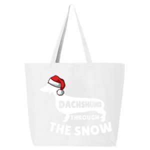 Christmas Dashing Through The Snow Dachshund Gift Cute Gift 25L Jumbo Tote