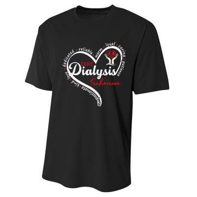 CCHT Dialysis Technician Kidney Hemodialysis Dialysis Tech Performance Sprint T-Shirt