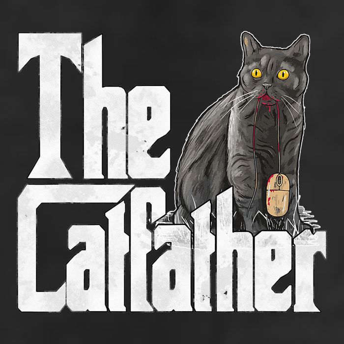 Cat Dad The Catfather Crazy Cat Father Kitty Daddy 7 Panel Mesh Trucker Snapback Hat