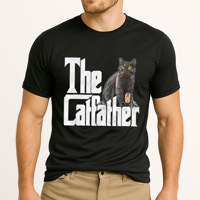Cat Dad The Catfather Crazy Cat Father Kitty Daddy Cooling Performance Crew T-Shirt