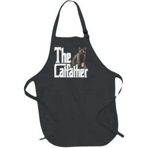 Cat Dad The Catfather Crazy Cat Father Kitty Daddy Full-Length Apron With Pockets