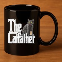 Cat Dad The Catfather Crazy Cat Father Kitty Daddy 11oz C Handle Ceramic Mug