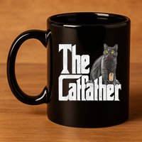 Cat Dad The Catfather Crazy Cat Father Kitty Daddy 11oz C Handle Ceramic Mug