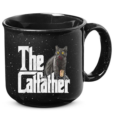 Cat Dad The Catfather Crazy Cat Father Kitty Daddy 15oz Campfire Ceramic Mug
