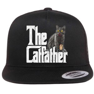 Cat Dad The Catfather Crazy Cat Father Kitty Daddy Flat Bill Trucker Hat