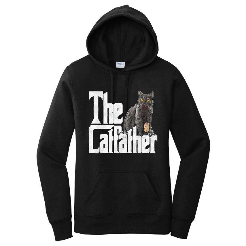 Cat Dad The Catfather Crazy Cat Father Kitty Daddy Women's Pullover Hoodie