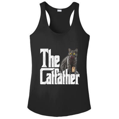 Cat Dad The Catfather Crazy Cat Father Kitty Daddy Ladies PosiCharge Competitor Racerback Tank