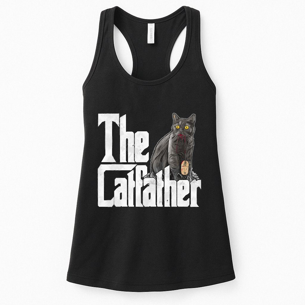 Cat Dad The Catfather Crazy Cat Father Kitty Daddy Womens Tank Top