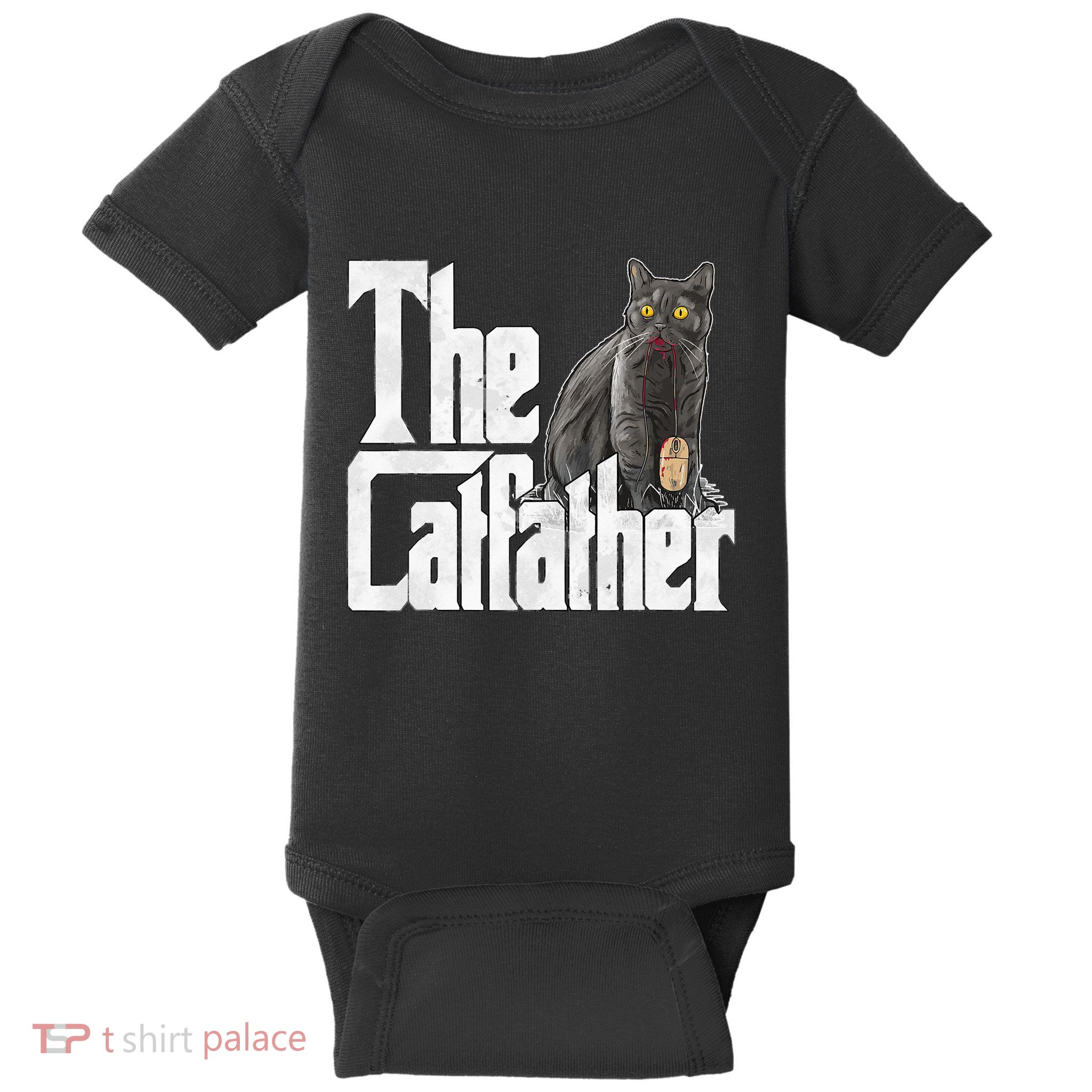 Cat Dad The Catfather Crazy Cat Father Kitty Daddy Baby Bodysuit