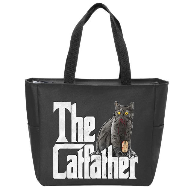 Cat Dad The Catfather Crazy Cat Father Kitty Daddy Zip Tote Bag