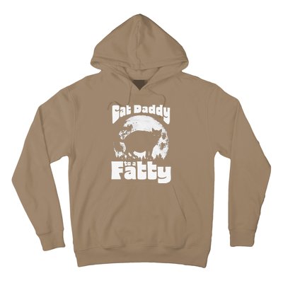 Cat Daddy To A Fatty! Funny Vintage Full Moon & Chonk Dad Hoodie