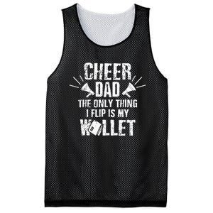 Cheer Dad The Only Thing I Flip Is My Wallet funny quote Mesh Reversible Basketball Jersey Tank