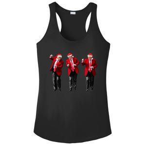 Christmas Donald Trump President 2024 Dancing Funny Santa Gift Ladies PosiCharge Competitor Racerback Tank