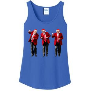 Christmas Donald Trump President 2024 Dancing Funny Santa Gift Ladies Essential Tank