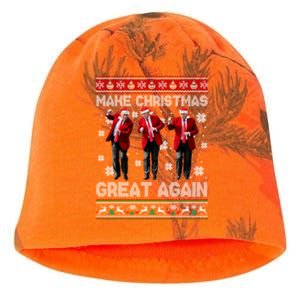 Christmas Donald Trump President 2024 Dancing Funny Santa Meaningful Gift Kati - Camo Knit Beanie