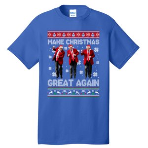 Christmas Donald Trump President 2024 Dancing Funny Santa Meaningful Gift Tall T-Shirt