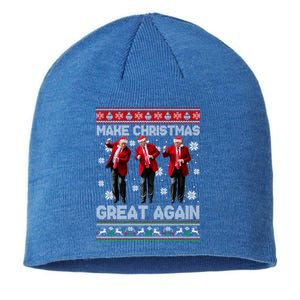 Christmas Donald Trump President 2024 Dancing Funny Santa Meaningful Gift Sustainable Beanie