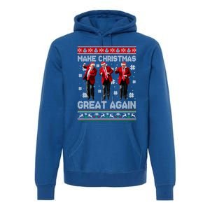 Christmas Donald Trump President 2024 Dancing Funny Santa Meaningful Gift Premium Hoodie