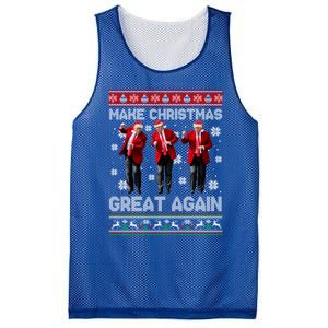 Christmas Donald Trump President 2024 Dancing Funny Santa Meaningful Gift Mesh Reversible Basketball Jersey Tank