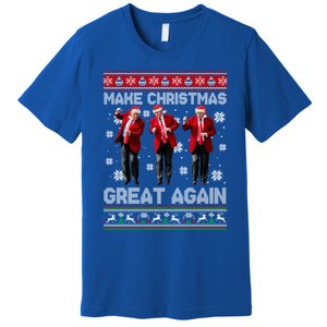 Christmas Donald Trump President 2024 Dancing Funny Santa Meaningful Gift Premium T-Shirt