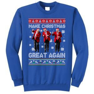 Christmas Donald Trump President 2024 Dancing Funny Santa Meaningful Gift Tall Sweatshirt